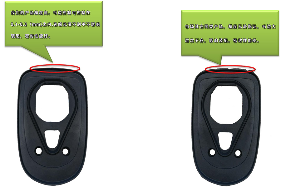 產品（pǐn）毛邊對比